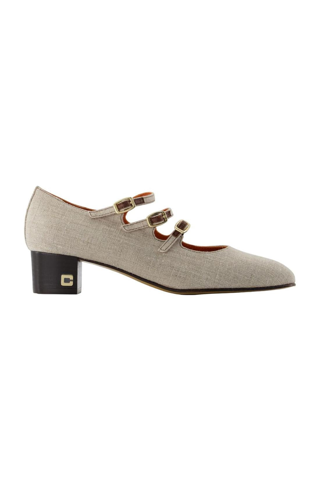 Kina Pumps - Carel - Leinwand - Beige