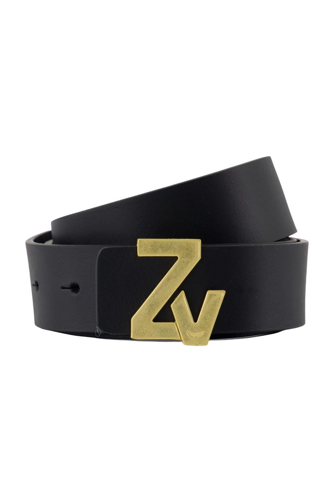 Zadig & Voltaire-Zv Initiale Gürtel - Zadig & Voltaire - Leder - Schwarz-Outdoor-Black-Deal-Outlet-by-ARCHIVIST