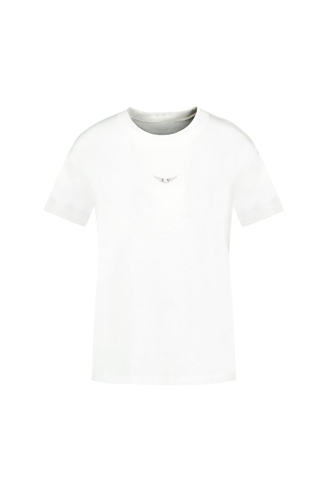 Zadig & Voltaire-T-Shirt Marta Pcl Wings Strass - Zadig & Voltaire - Baumwolle - Weiß-Shirts-Black-Deal-Outlet-by-ARCHIVIST