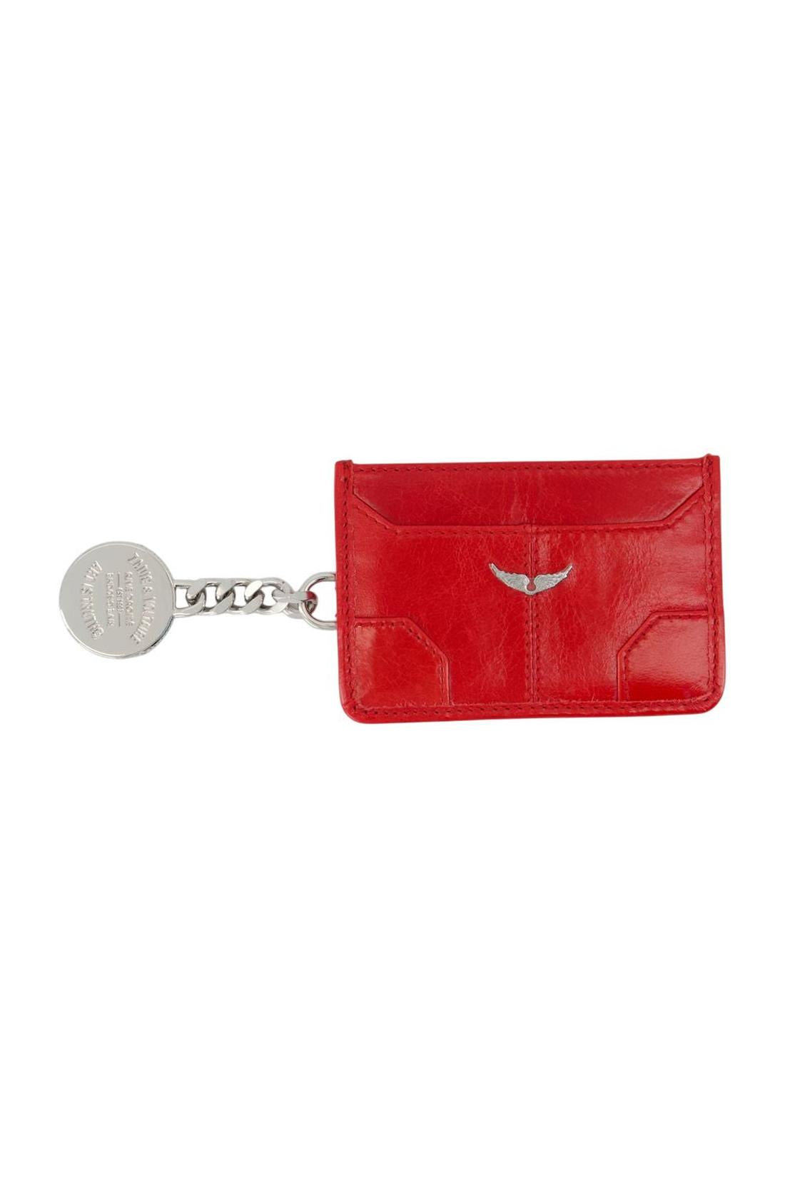 Zadig & Voltaire-Sunny Pass Kartenhalter - Zadig & Voltaire - Leder - Rot-Outdoor-Black-Deal-Outlet-by-ARCHIVIST