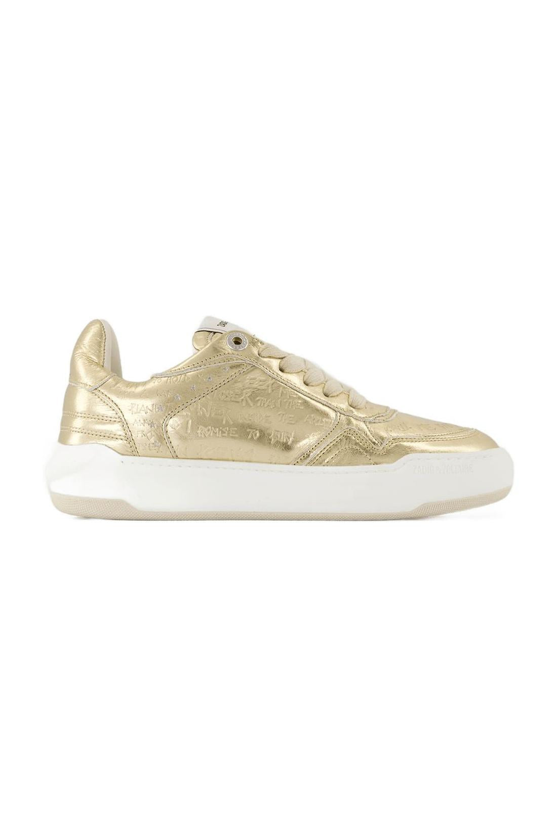 Wings Sneakers - Zadig & Voltaire - Leder - Gold