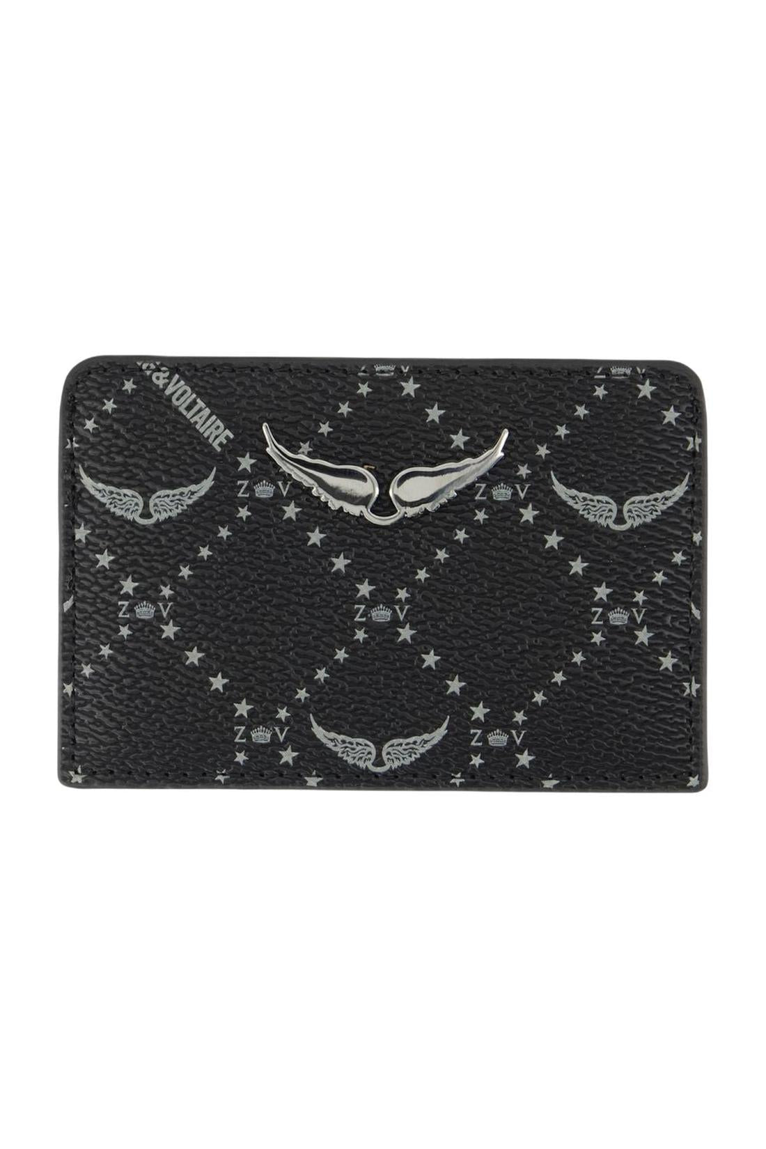 Zadig & Voltaire-Zv Pass Monogramm Kartenhalter - Zadig & Voltaire - Synthetik - Schwarz-Outdoor-Black-Deal-Outlet-by-ARCHIVIST