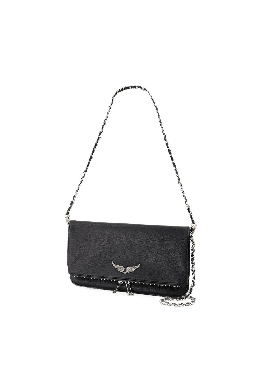 Zadig & Voltaire-Rock Schultertasche - Zadig & Voltaire - Leder - Schwarz-Taschen-Black-Deal-Outlet-by-ARCHIVIST