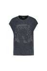 Zadig & Voltaire-Cloe Hc Skull Strass T-Shirt - Zadig & Voltaire - Baumwolle - Schwarz-Shirts-Black-Deal-Outlet-by-ARCHIVIST