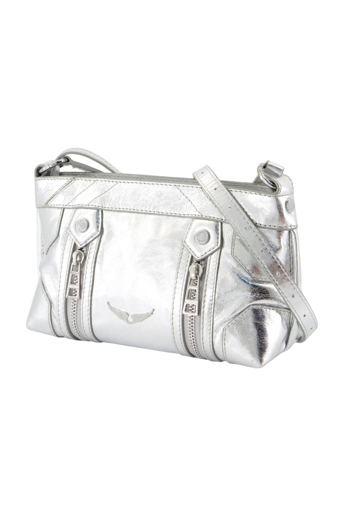Zadig & Voltaire-Sunny Mood Schultertasche - Zadig & Voltaire - Leder - Silber-Taschen-Black-Deal-Outlet-by-ARCHIVIST
