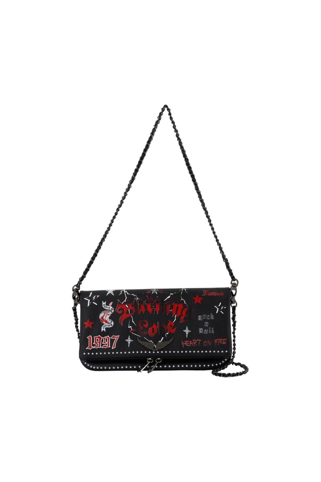 Zadig & Voltaire-Wallet On Chain Rock - Zadig & Voltaire - Leder - Schwarz-Taschen-Black-Deal-Outlet-by-ARCHIVIST