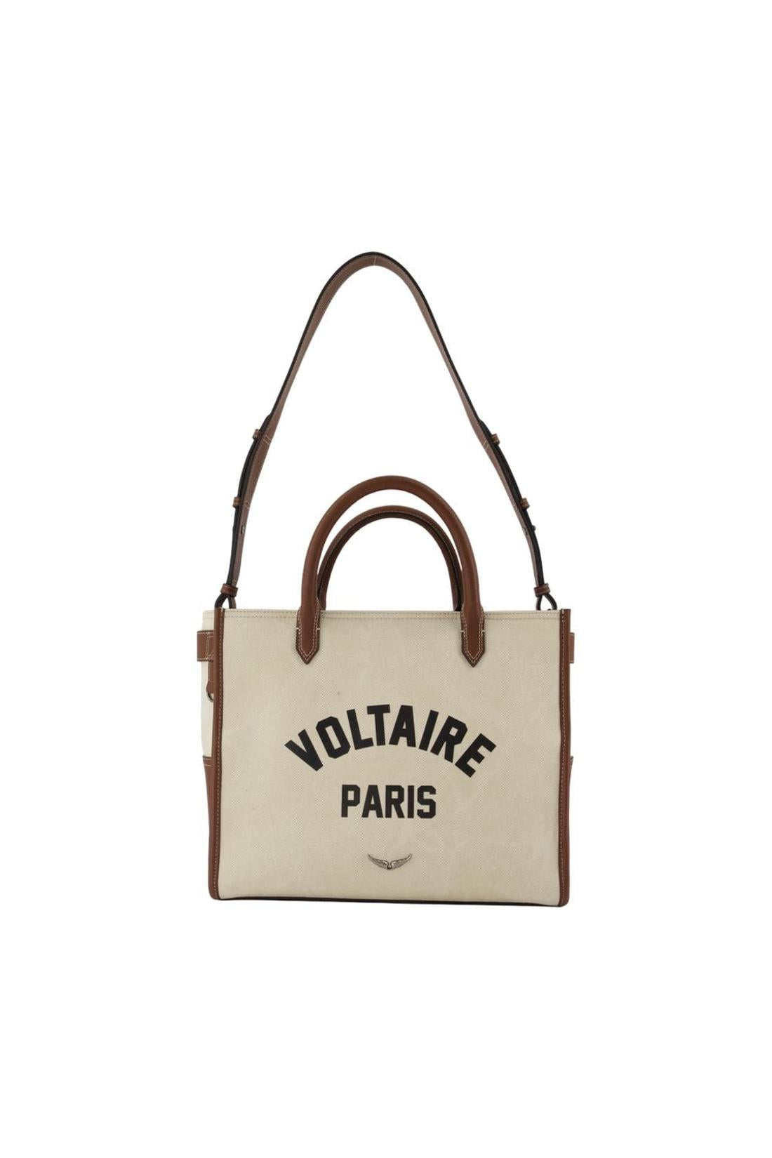 Zadig & Voltaire-Cabas Angel Voltaire - Zadig & Voltaire - Baumwolle - Beige-Taschen-Black-Deal-Outlet-by-ARCHIVIST