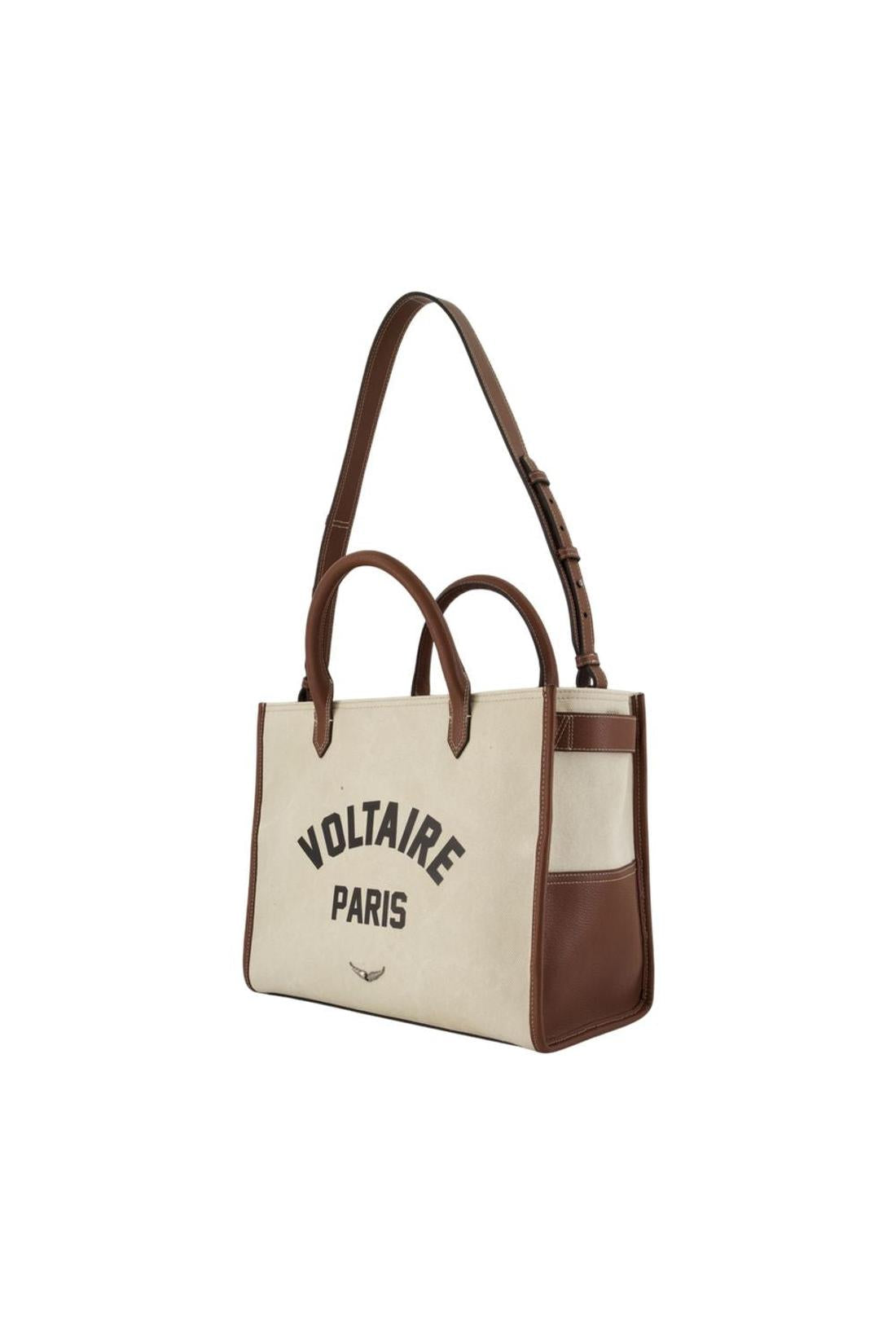 Zadig & Voltaire-Cabas Angel Voltaire - Zadig & Voltaire - Baumwolle - Beige-Taschen-Black-Deal-Outlet-by-ARCHIVIST