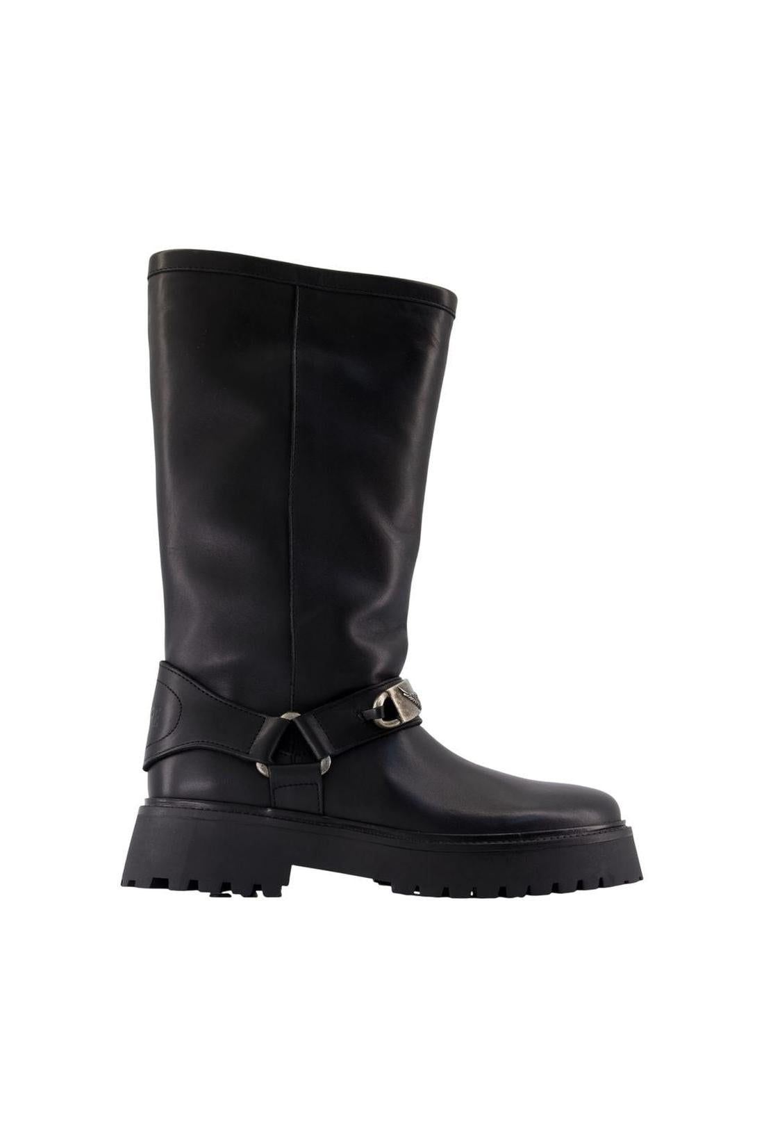 Zadig & Voltaire-Angie Smooth Stiefeletten - Zadig & Voltaire - Leder - Schwarz-Stiefel & Stiefeletten-Black-Deal-Outlet-by-ARCHIVIST