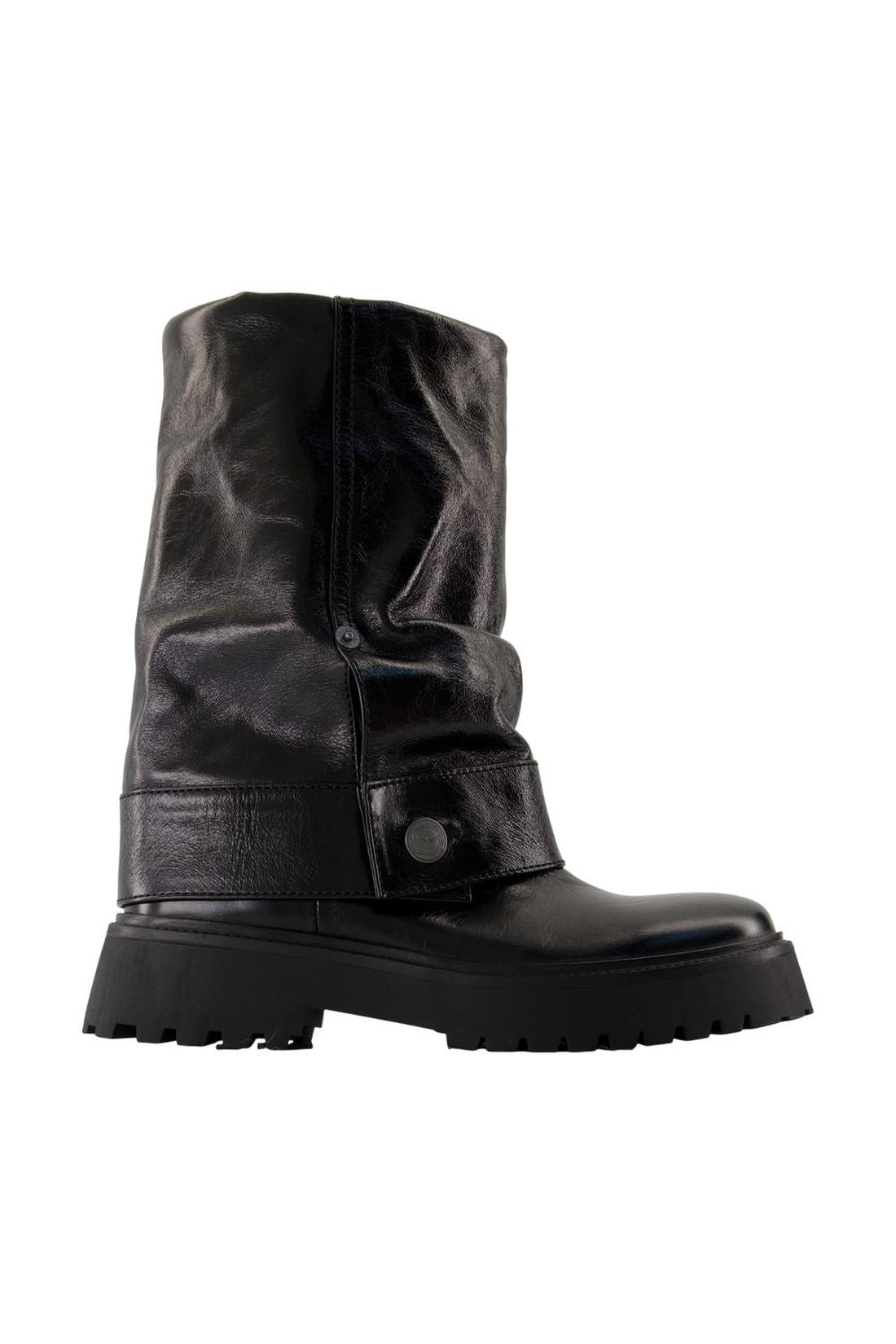 Zadig & Voltaire-Angie Sleeve Stiefeletten - Zadig & Voltaire - Leder - Schwarz-Stiefel & Stiefeletten-Black-Deal-Outlet-by-ARCHIVIST