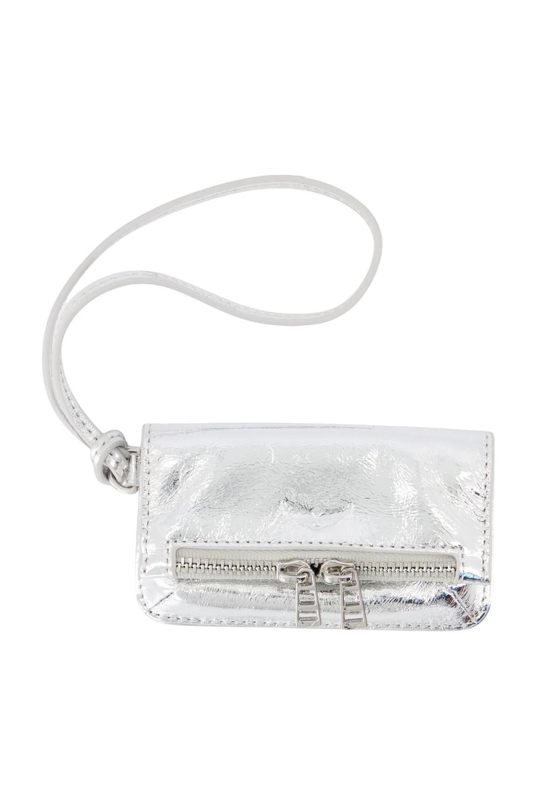 Zadig & Voltaire-Rock Keyring Kartenhalter - Zadig & Voltaire - Leder - Silber-Outdoor-Black-Deal-Outlet-by-ARCHIVIST