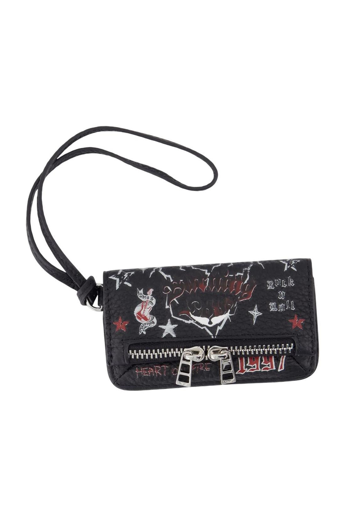 Zadig & Voltaire-Wallet On Chain Rock Keyring - Zadig & Voltaire - Leder - Schwarz-Taschen-Black-Deal-Outlet-by-ARCHIVIST