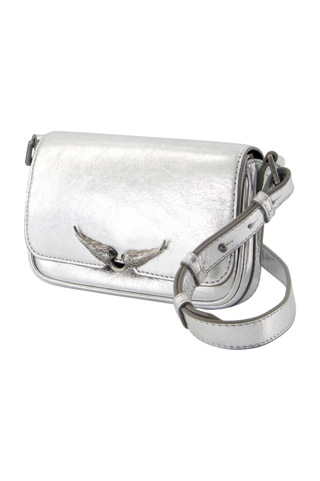 Zadig & Voltaire-Le Zazi Schultertasche - Zadig & Voltaire - Leder - Silber-Taschen-Black-Deal-Outlet-by-ARCHIVIST