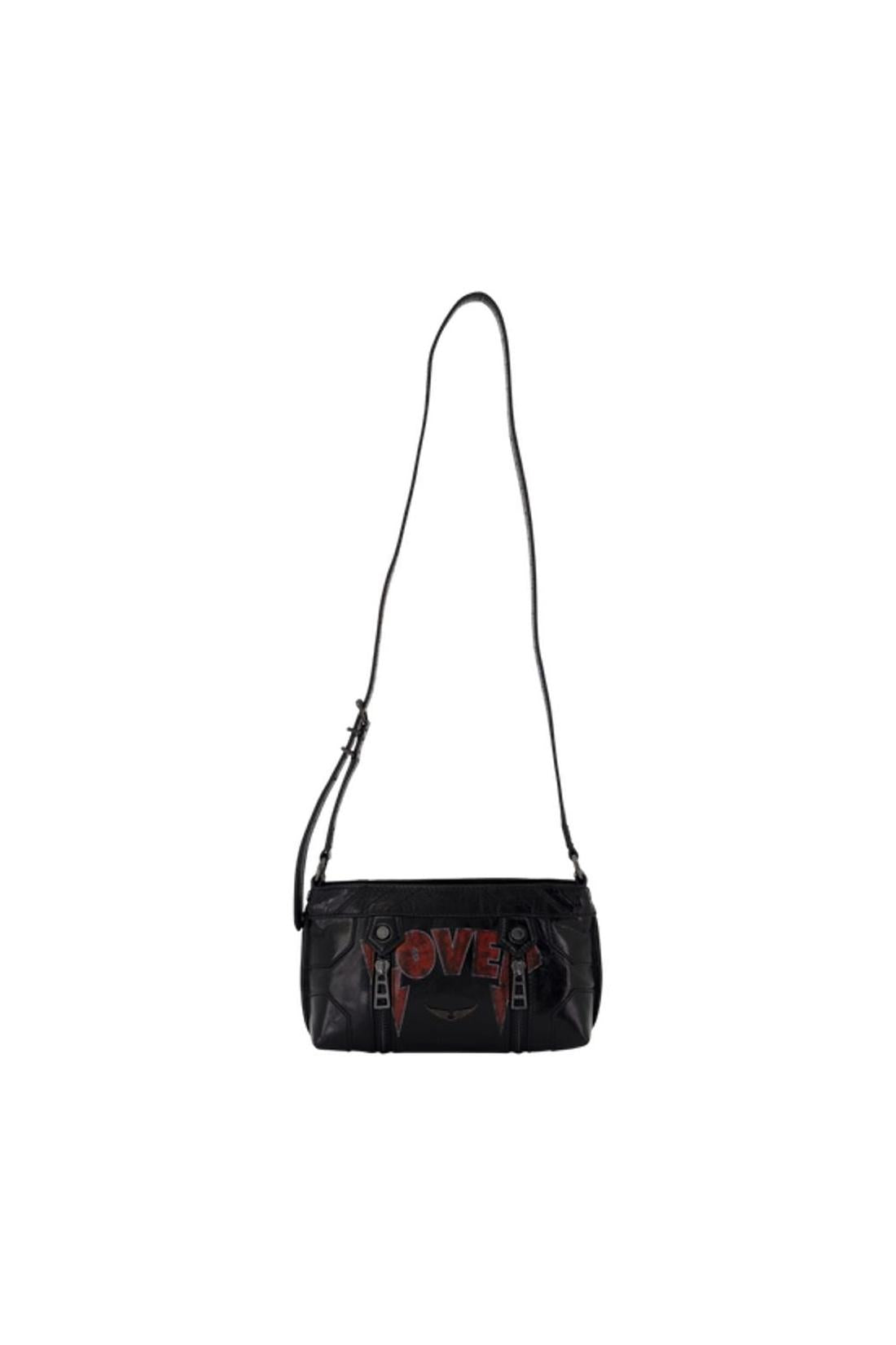 Zadig & Voltaire-Sunny Mood Punk Schultertasche - Zadig & Voltaire - Leder - Schwarz-Taschen-Black-Deal-Outlet-by-ARCHIVIST