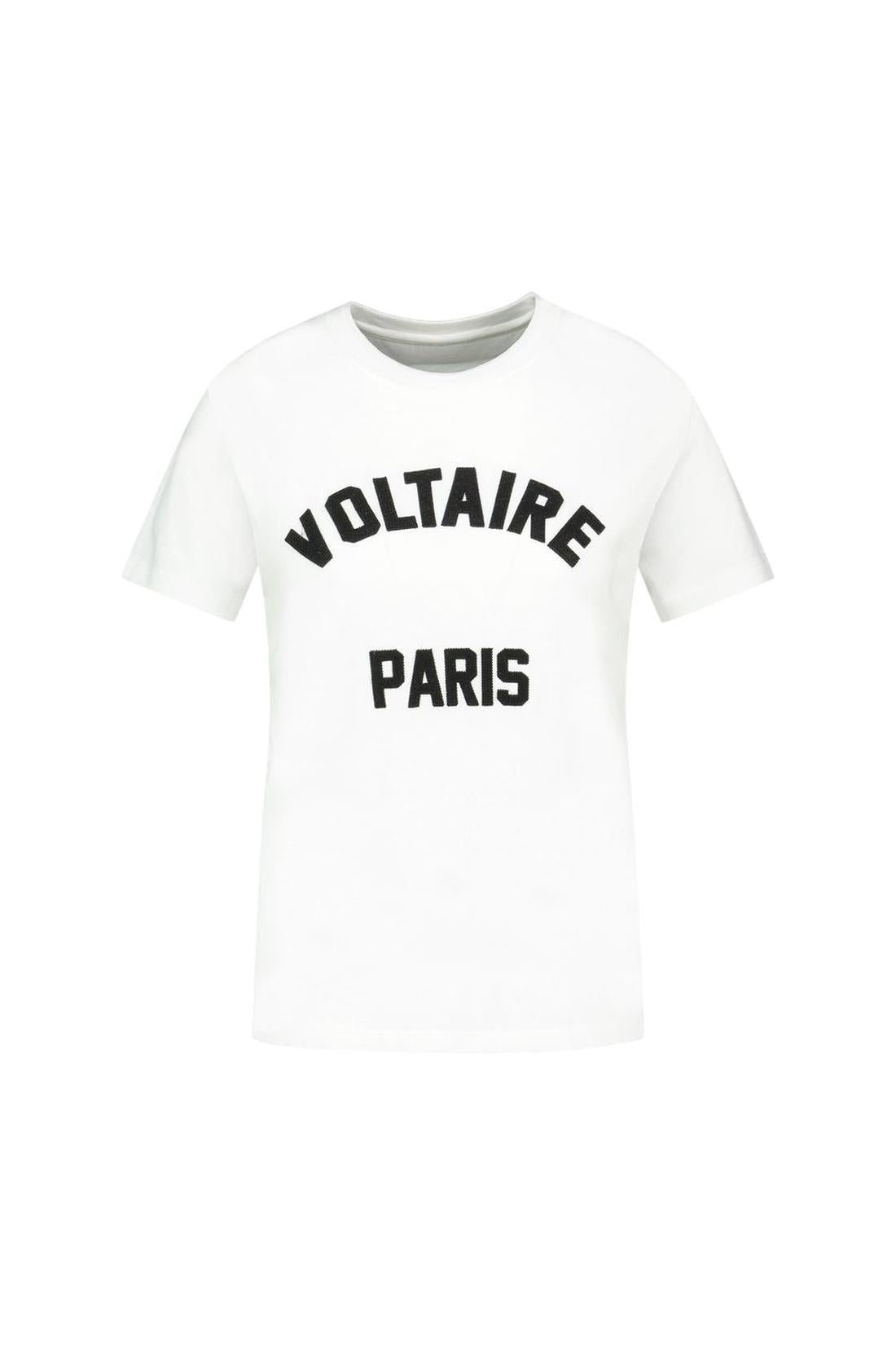 Zadig & Voltaire-T-Shirt Alys Hc Voltaire Paris - Zadig & Voltaire - Baumwolle - Weiß-Shirts-Black-Deal-Outlet-by-ARCHIVIST