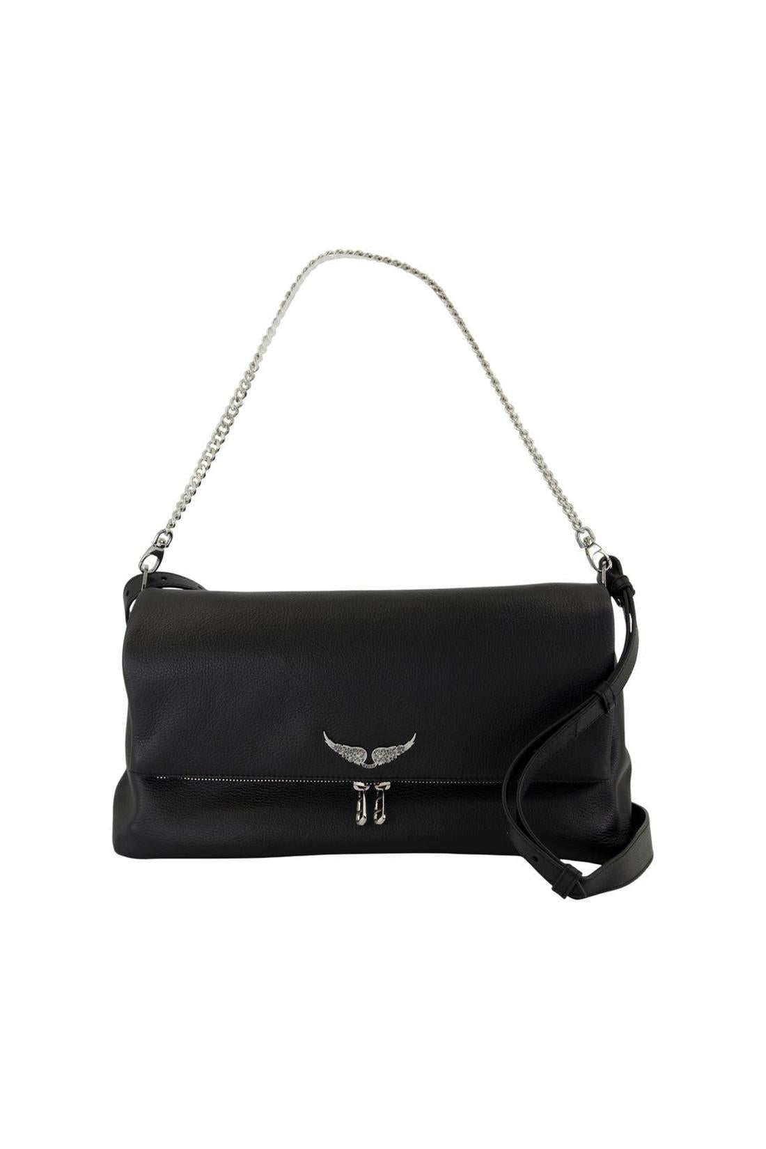 Zadig & Voltaire-Rocky Xl Schultertasche - Zadig & Voltaire - Leder - Schwarz-Taschen-Black-Deal-Outlet-by-ARCHIVIST