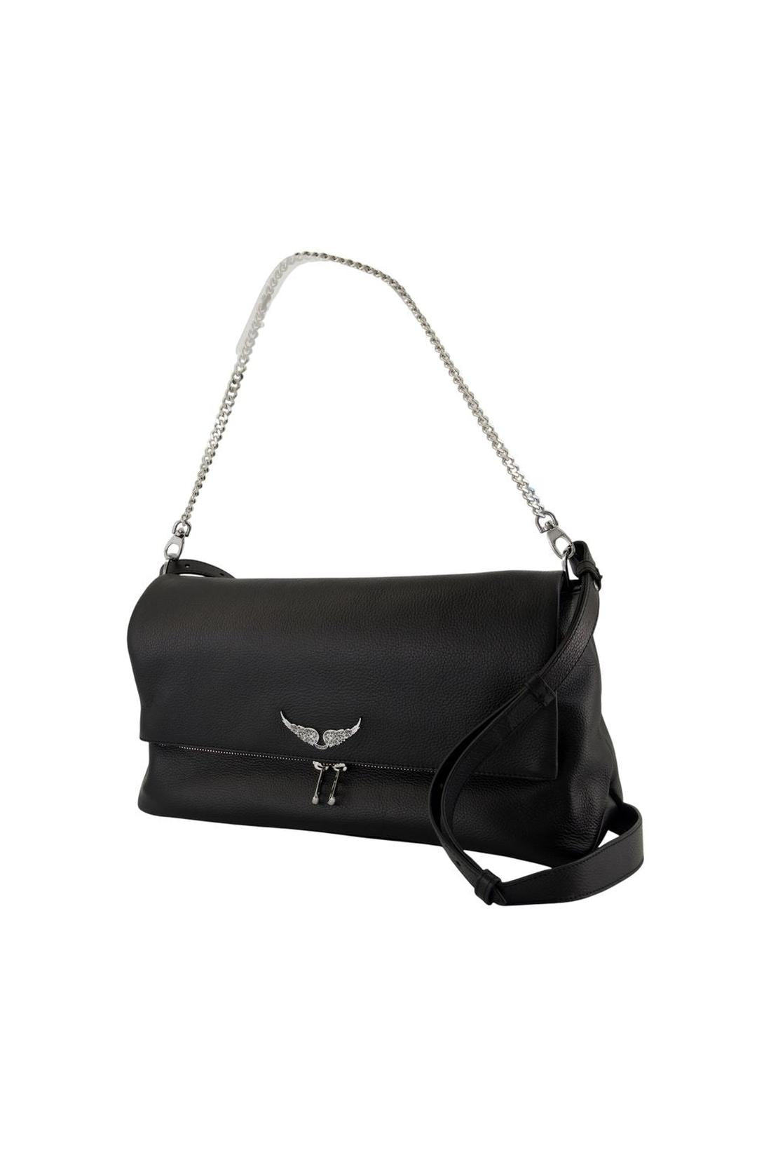 Zadig & Voltaire-Rocky Xl Schultertasche - Zadig & Voltaire - Leder - Schwarz-Taschen-Black-Deal-Outlet-by-ARCHIVIST