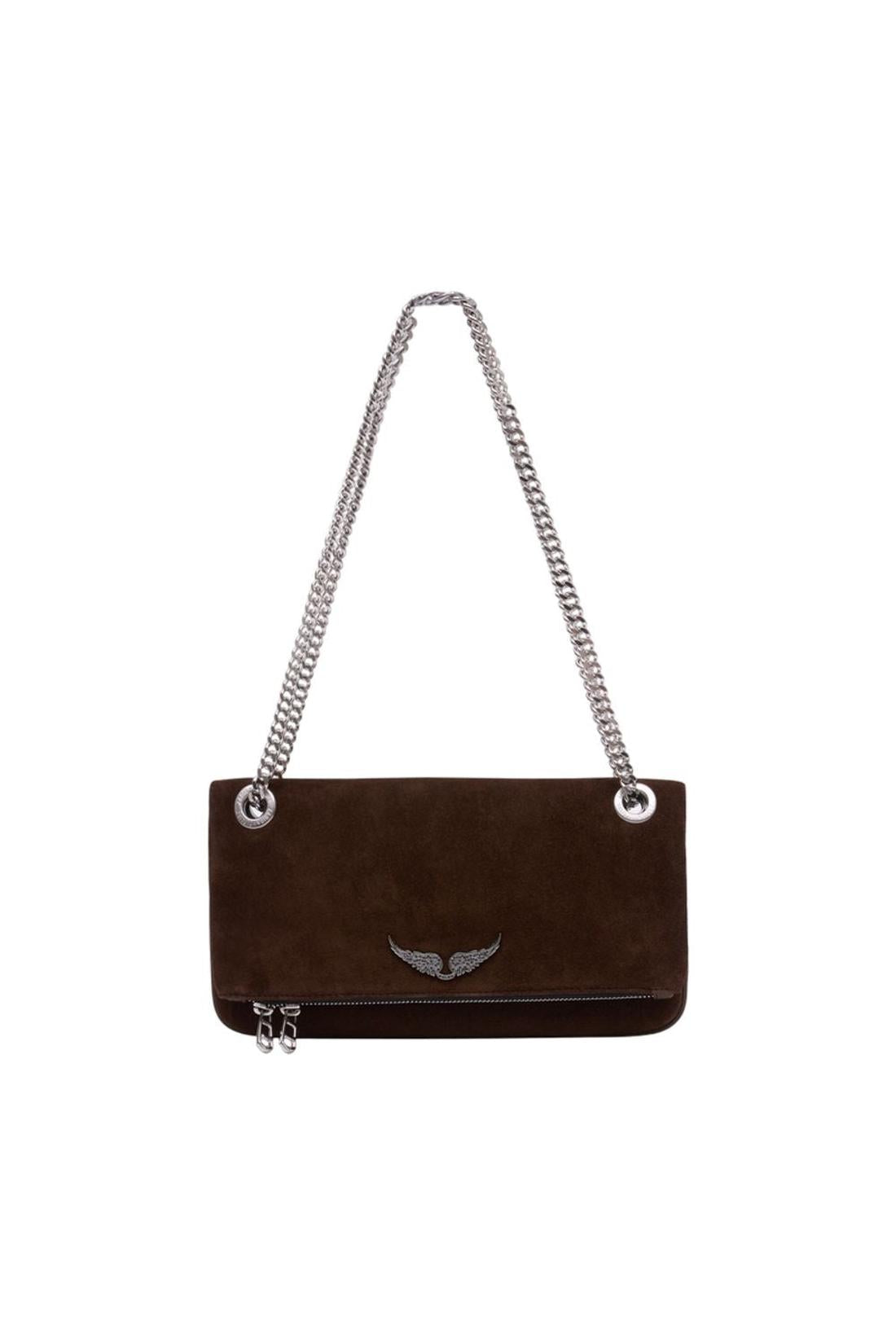 Zadig & Voltaire-Rock II Schultertasche - Zadig & Voltaire - Leder - Braun-Taschen-Black-Deal-Outlet-by-ARCHIVIST