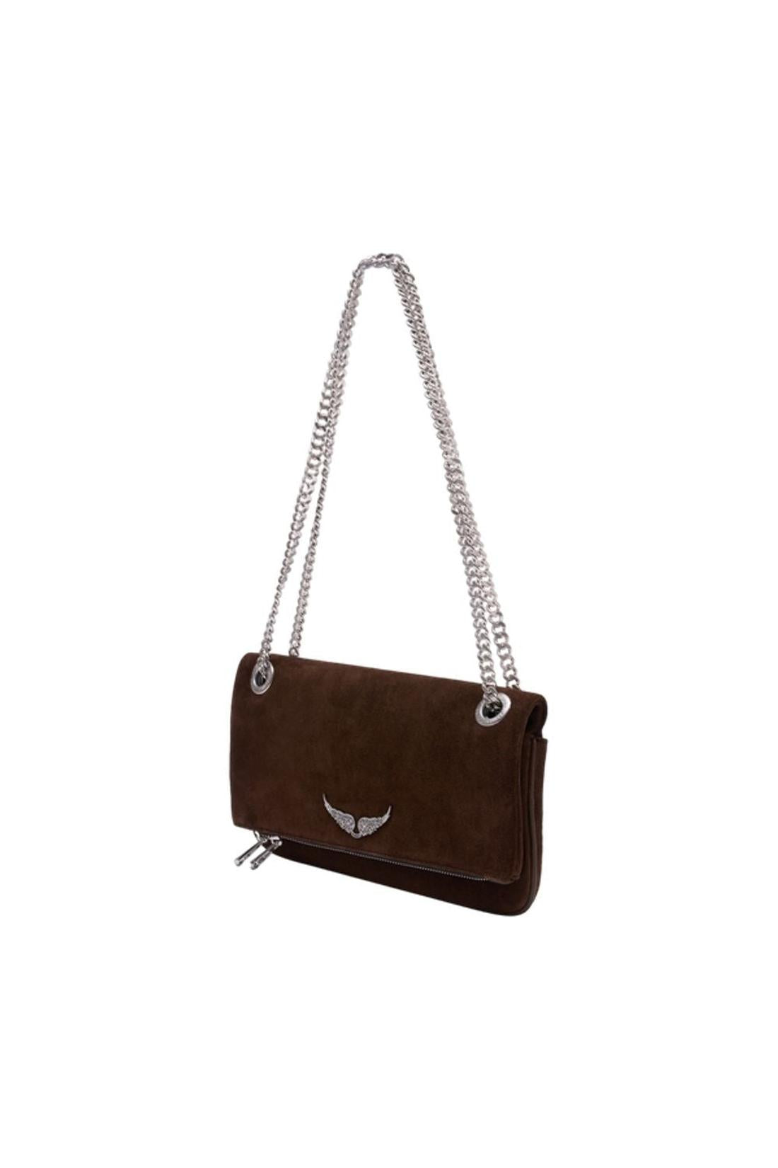 Zadig & Voltaire-Rock II Schultertasche - Zadig & Voltaire - Leder - Braun-Taschen-Black-Deal-Outlet-by-ARCHIVIST