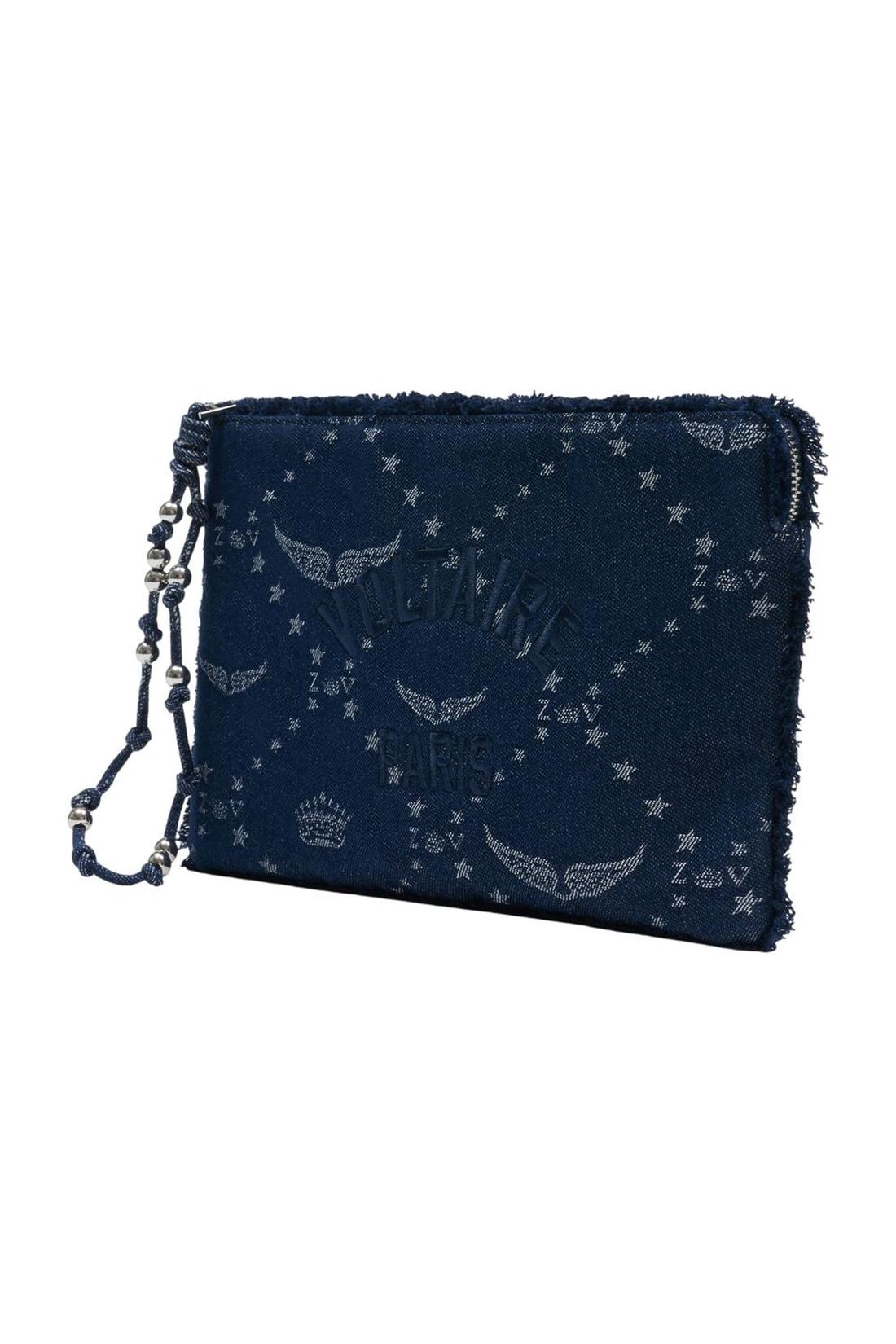 Clutch Angel - Zadig &amp; Voltaire - Baumwolle - Blau-Taschen-Zadig & Voltaire-ARCHIVIST