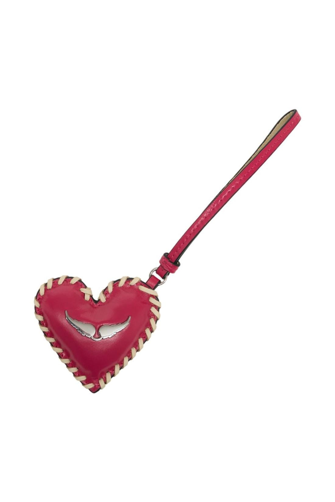 Heart Tag Schlüsselanhänger - Zadig & Voltaire - Leder - Rosa-Outdoor-Zadig & Voltaire-One size-pink-ARCHIVIST