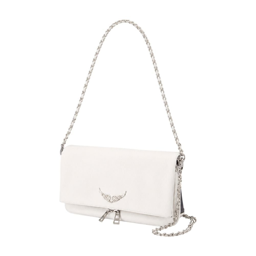 Umhängetasche „Rock Grained“ – Zadig & Voltaire – Leder – Weiß