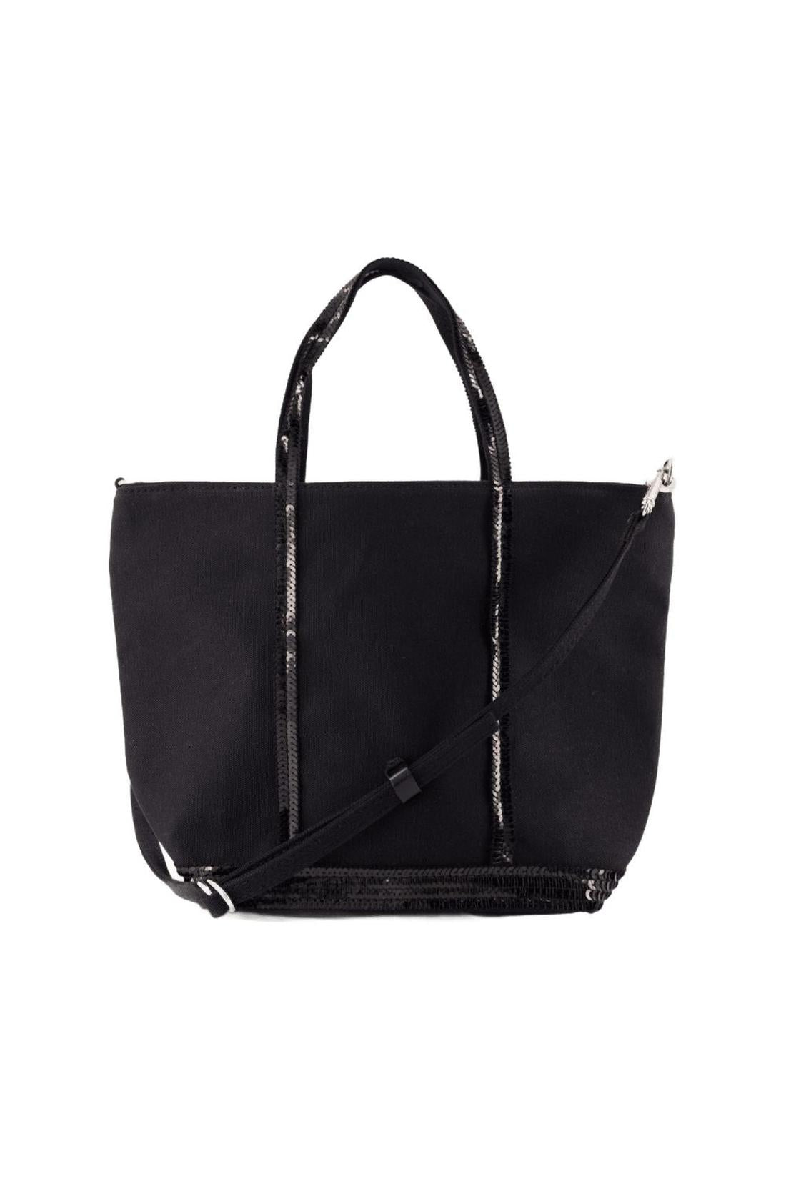 Vanessa Bruno-Einkaufstasche S - Vanessa Bruno - Baumwolle - Schwarz-Taschen-Black-Deal-Outlet-by-ARCHIVIST