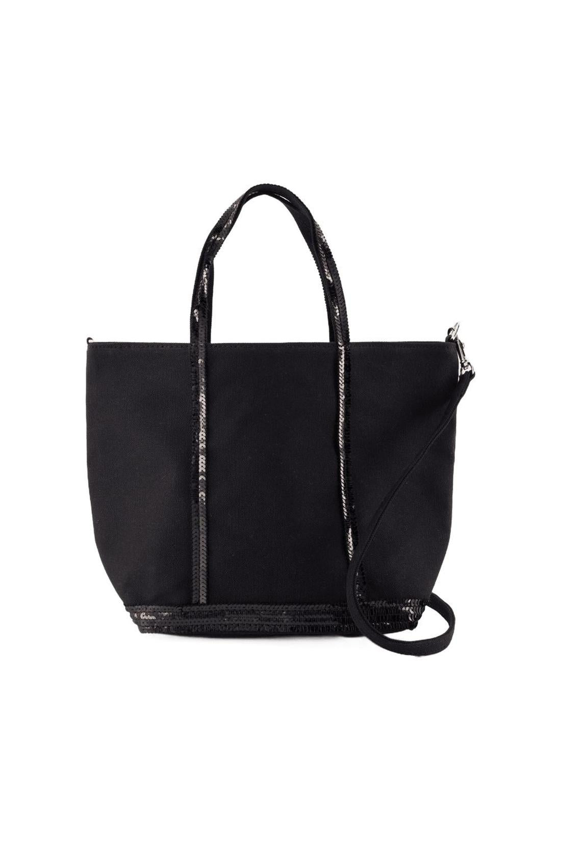 Vanessa Bruno-Einkaufstasche S - Vanessa Bruno - Baumwolle - Schwarz-Taschen-Black-Deal-Outlet-by-ARCHIVIST