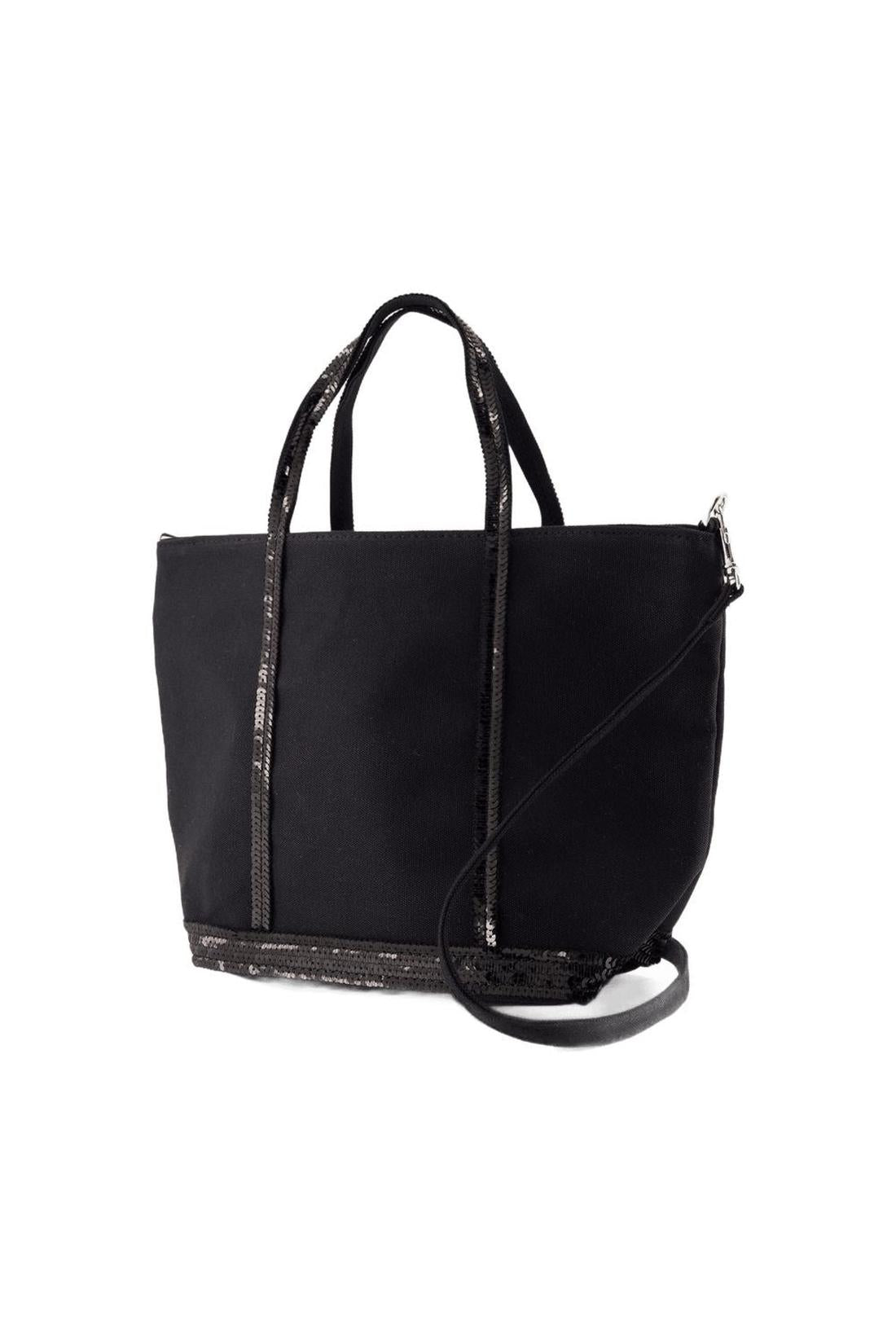 Vanessa Bruno-Einkaufstasche S - Vanessa Bruno - Baumwolle - Schwarz-Taschen-Black-Deal-Outlet-by-ARCHIVIST