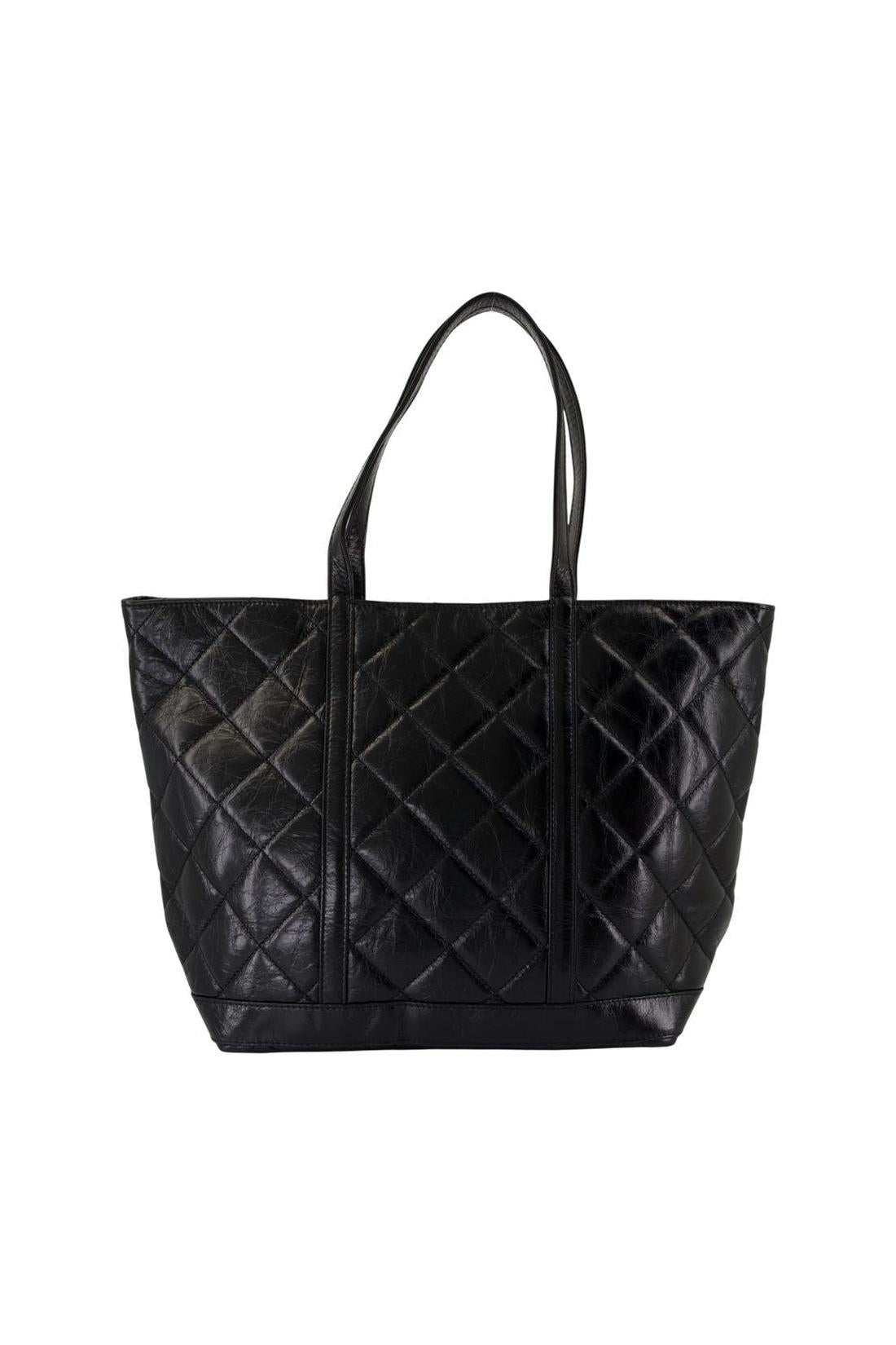 Vanessa Bruno-Einkaufstasche Xl - Vanessa Bruno - Leder - Schwarz-Taschen-Black-Deal-Outlet-by-ARCHIVIST