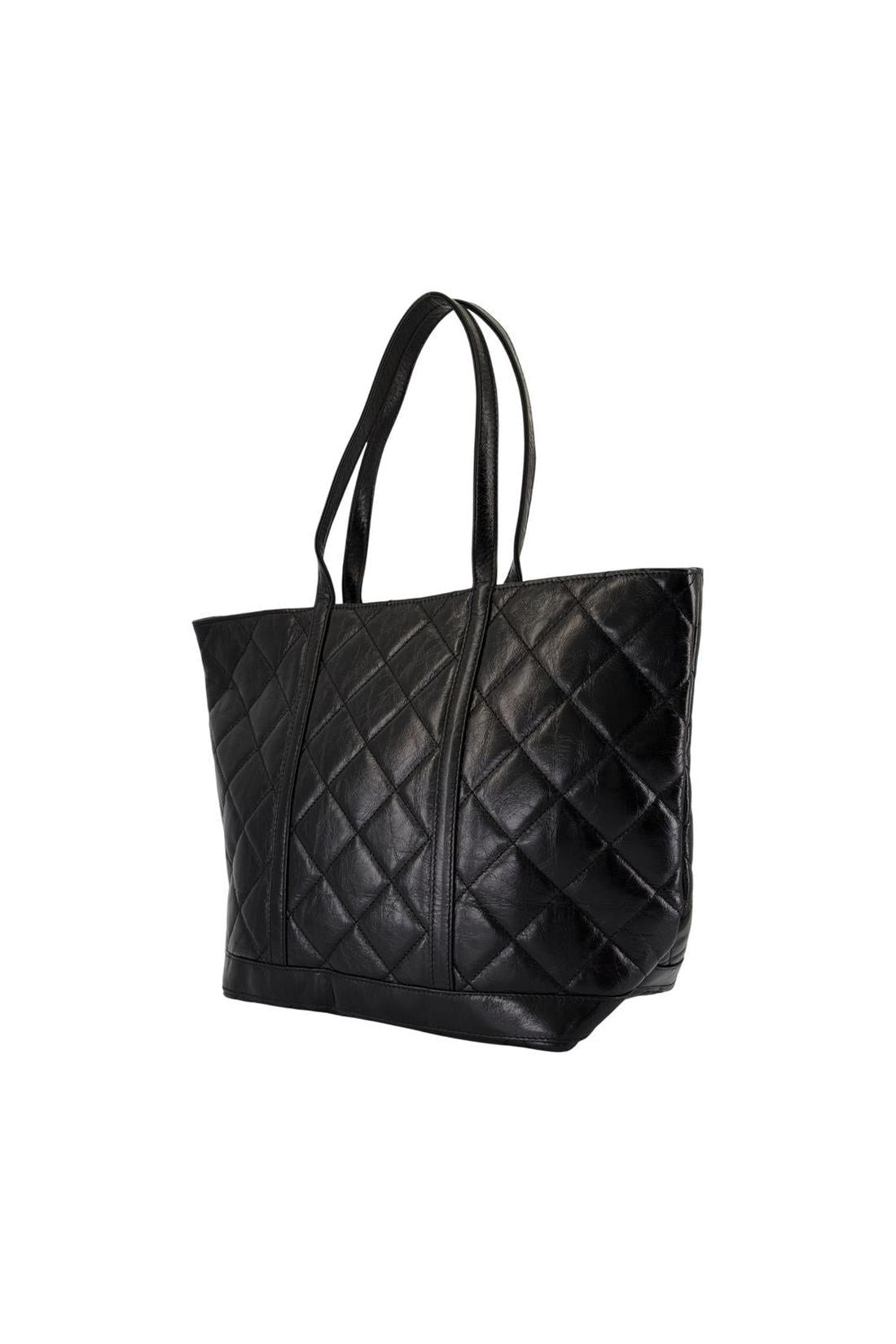 Vanessa Bruno-Einkaufstasche Xl - Vanessa Bruno - Leder - Schwarz-Taschen-Black-Deal-Outlet-by-ARCHIVIST