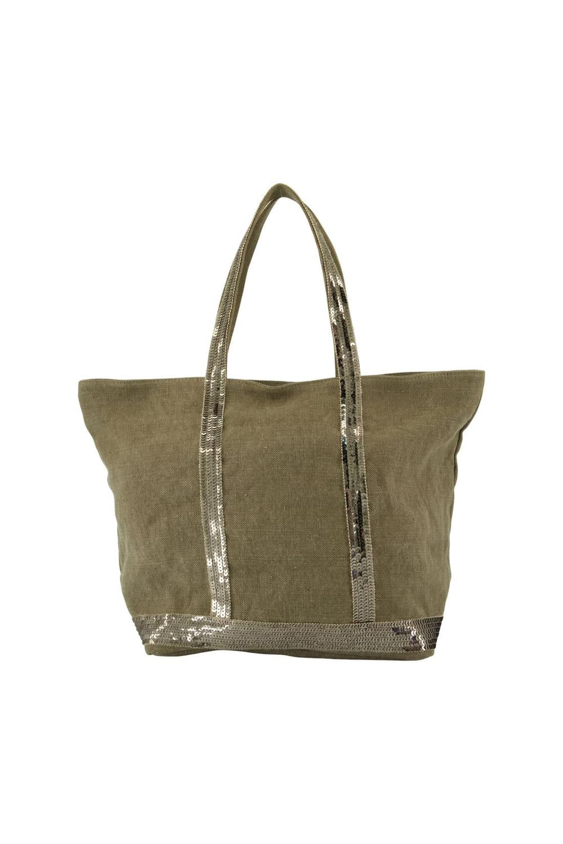 Vanessa Bruno-Cabas M Zipper - Vanessa Bruno - Leinen - Khaki-Taschen-Black-Deal-Outlet-by-ARCHIVIST