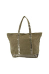 Vanessa Bruno-Cabas M Zipper - Vanessa Bruno - Leinen - Khaki-Taschen-Black-Deal-Outlet-by-ARCHIVIST