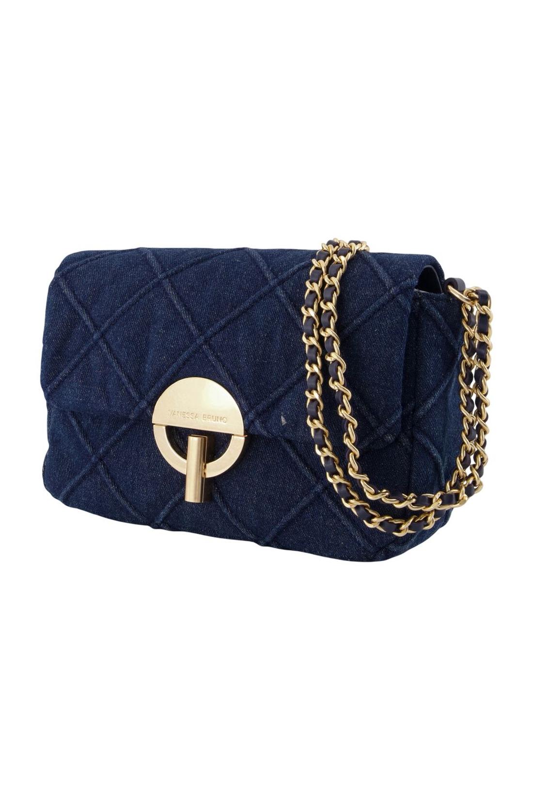 Vanessa Bruno-Moon Medium Schultertasche - Vanessa Bruno - Baumwolle - Blau-Taschen-Black-Deal-Outlet-by-ARCHIVIST