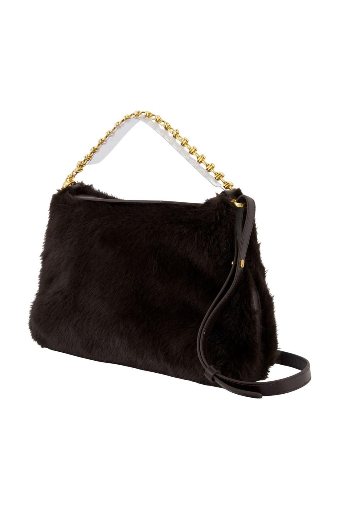 Vanessa Bruno-Schultertasche Daily Chain Gm - Vanessa Bruno - Synthetik - Braun-Taschen-Black-Deal-Outlet-by-ARCHIVIST