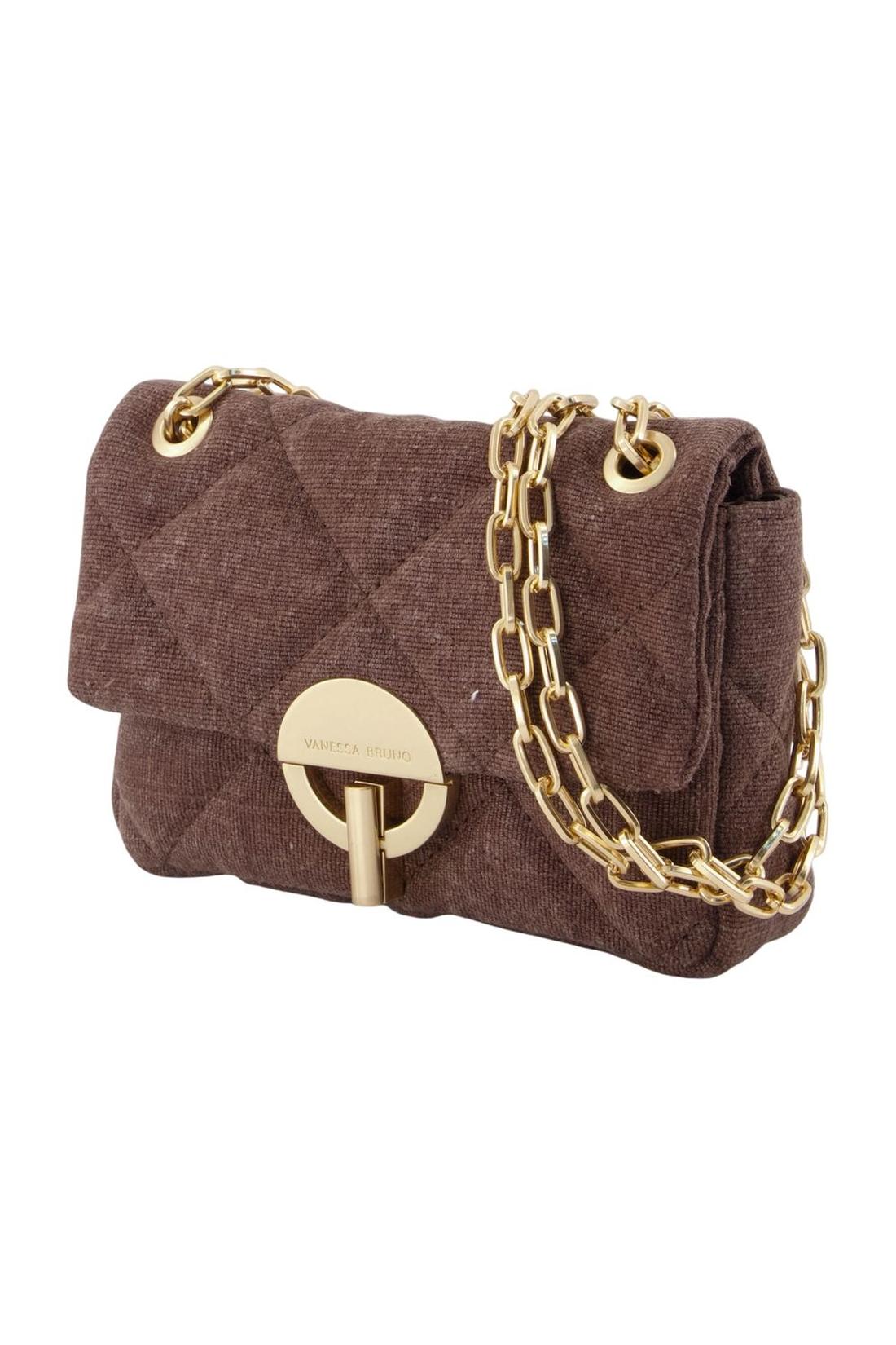 Vanessa Bruno-Nano Moon Schultertasche - Vanessa Bruno - Leinen - Braun-Taschen-Black-Deal-Outlet-by-ARCHIVIST