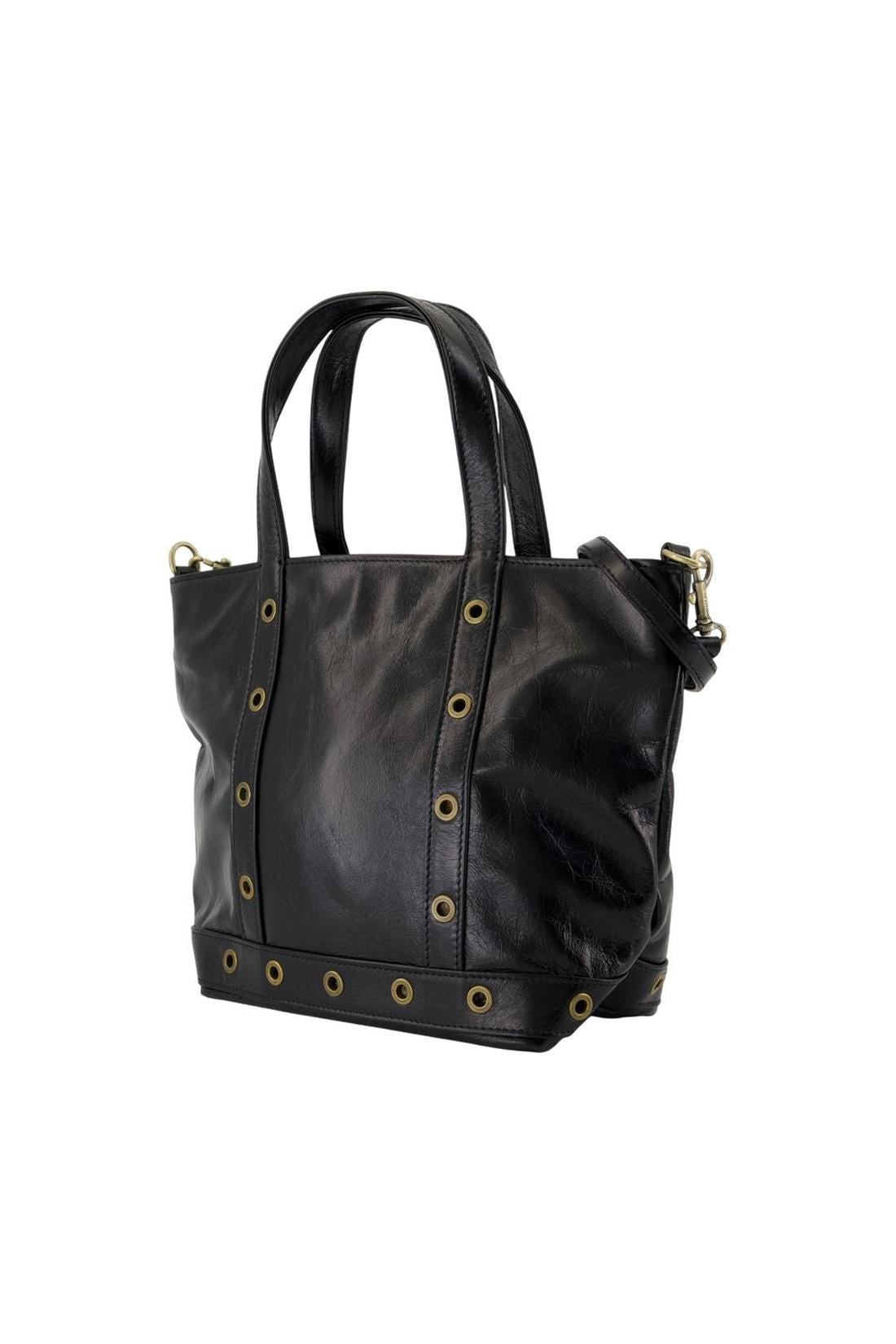 Vanessa Bruno-Einkaufstasche S - Vanessa Bruno - Leder - Schwarz-Taschen-Black-Deal-Outlet-by-ARCHIVIST