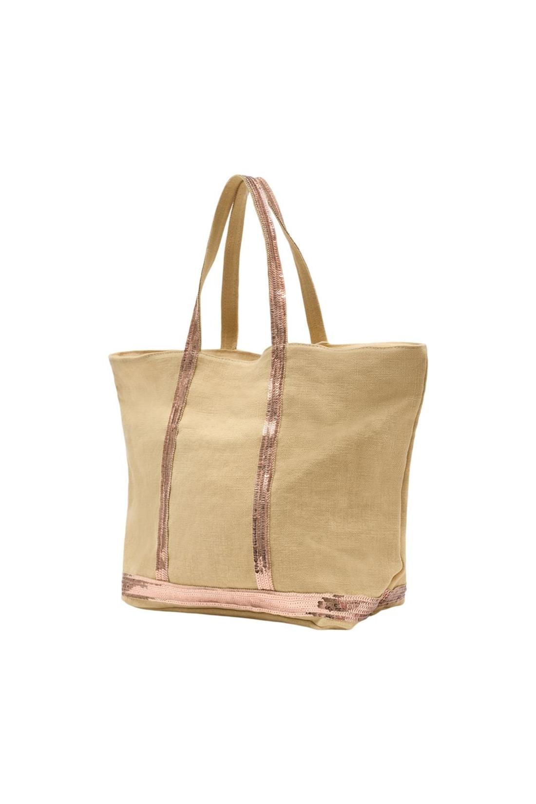 Einkaufstasche L - Vanessa Bruno - Leinen - Beige