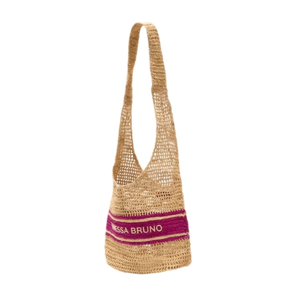 Hobo-Schultertasche - Vanessa Bruno - Raphia - Multi