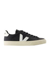 Veja-Sneakers Campo aus schwarzem und weißem Leder Chromefree-Sneaker-Black-Deal-Outlet-by-ARCHIVIST