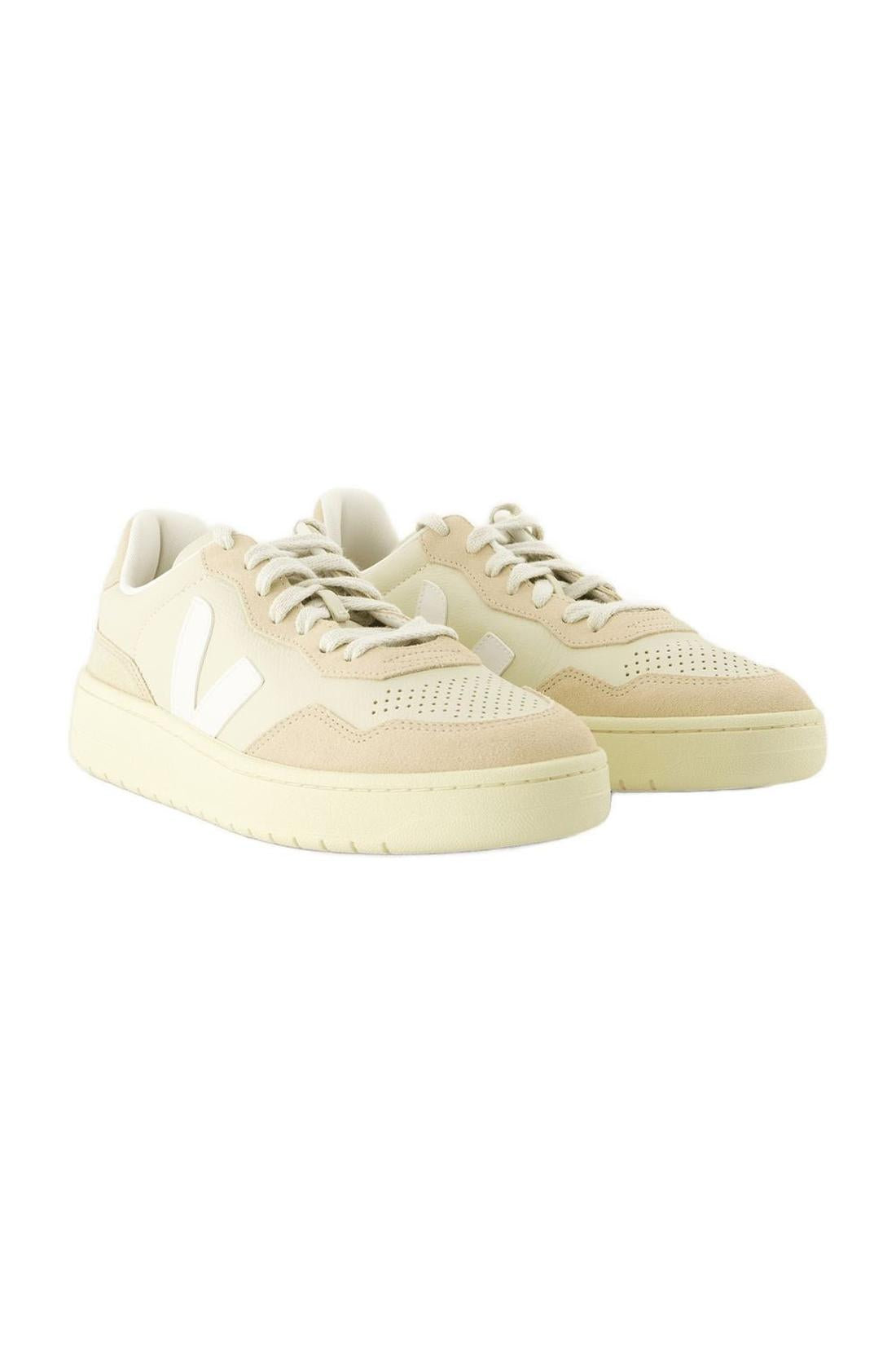 Sneakers V-90 - Veja - Leather - Beige