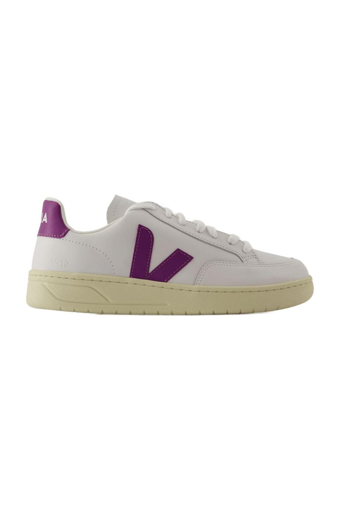 Sneakers V-12 - Veja - Leather - White Cosmos