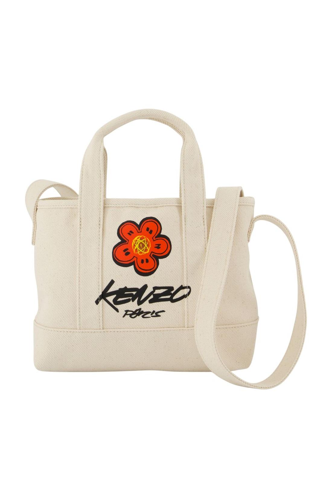 Kenzo-Einkaufstasche Small - Kenzo - Baumwolle - Weiß-Taschen-Black-Deal-Outlet-by-ARCHIVIST
