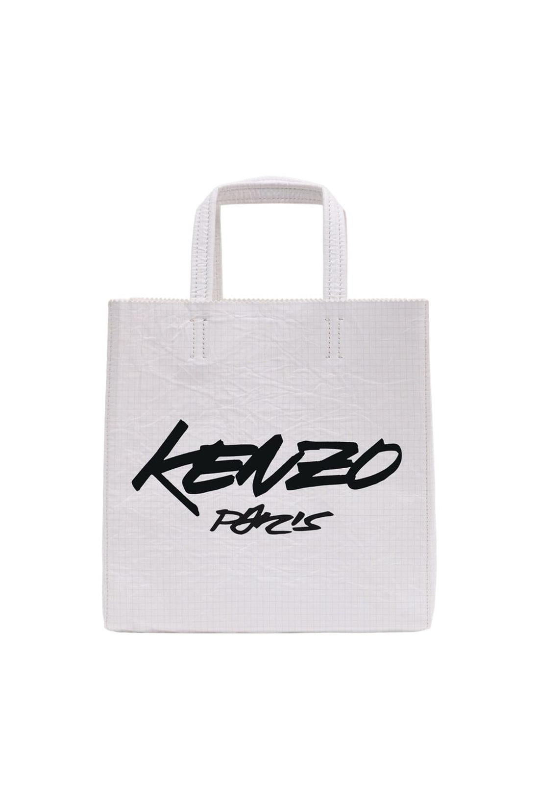 Kenzo-Einkaufstasche Small - Kenzo - Leder - Weiß-Taschen-Black-Deal-Outlet-by-ARCHIVIST