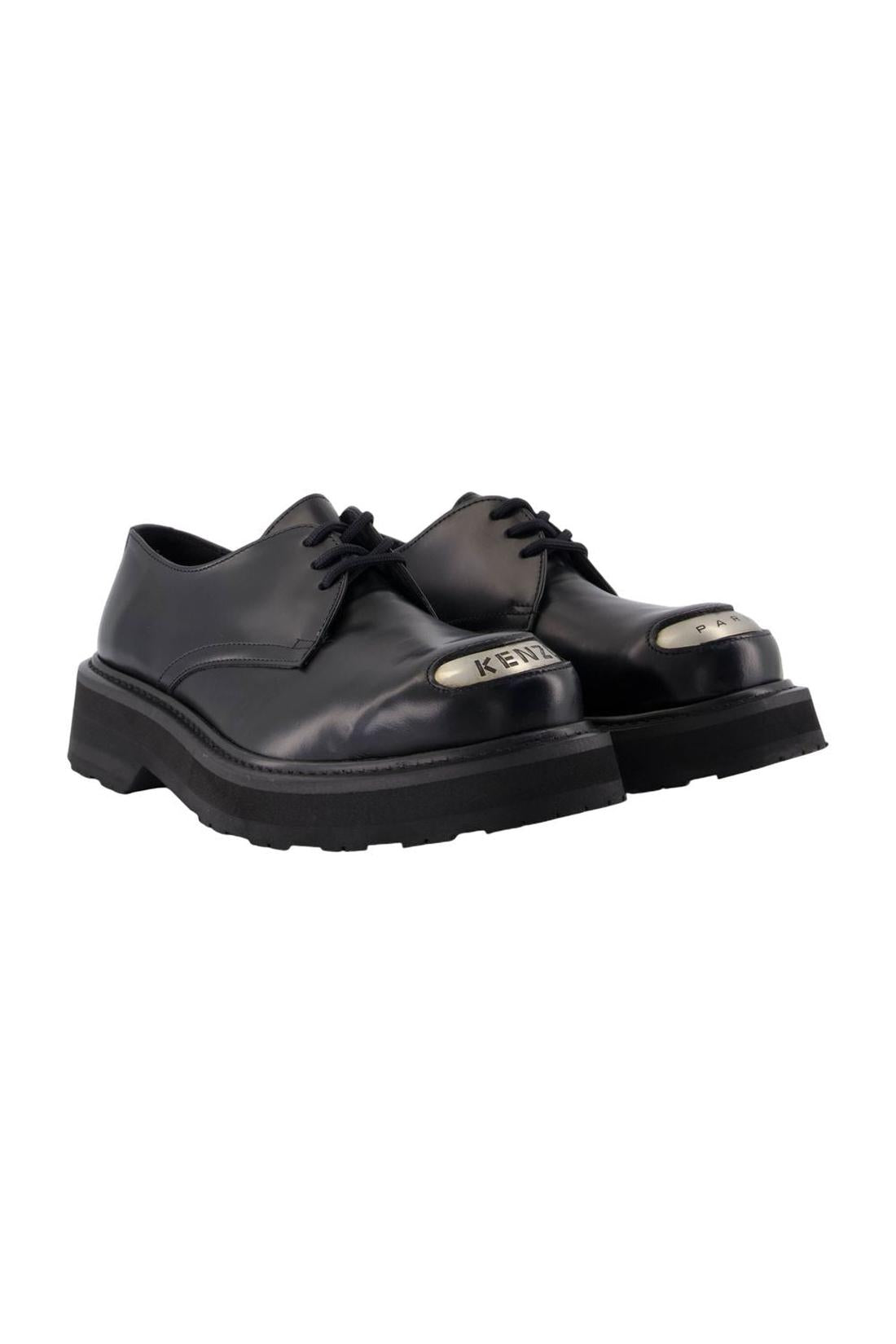 Kenzo-New Kenzo Smile Derbys - Kenzo - Leder - Schwarz-schuhe / flache-schuhe-Black-Deal-Outlet-by-ARCHIVIST