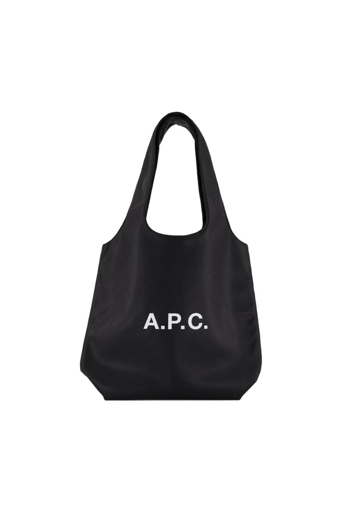 A.P.C.-Tote Ninon Small - A.P.C. - Kunstleder - Schwarz-Taschen-Black-Deal-Outlet-by-ARCHIVIST