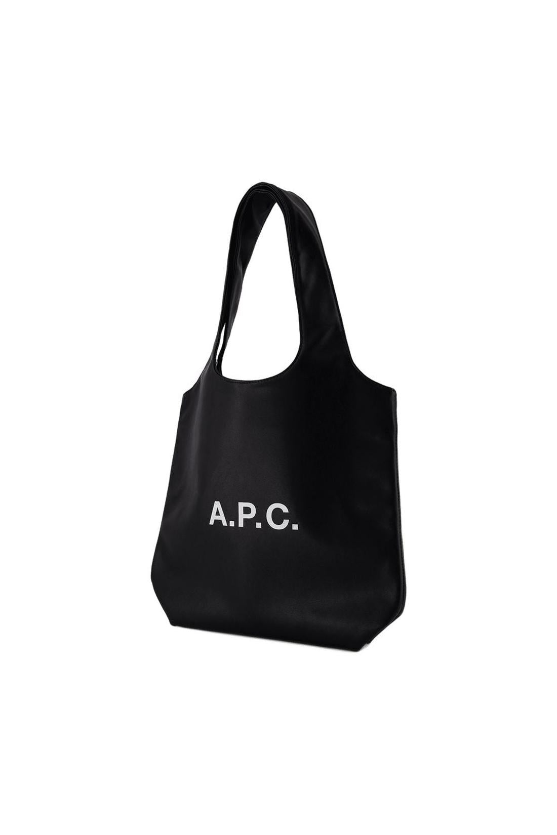 A.P.C.-Tote Ninon Small - A.P.C. - Kunstleder - Schwarz-Taschen-Black-Deal-Outlet-by-ARCHIVIST