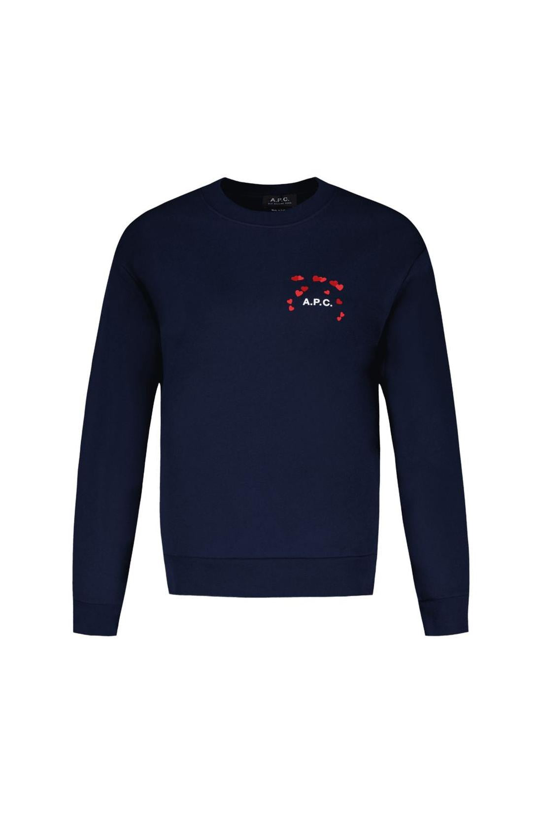 Valentin Sweat T-Shirt - A.P.C. - Baumwolle - Blau