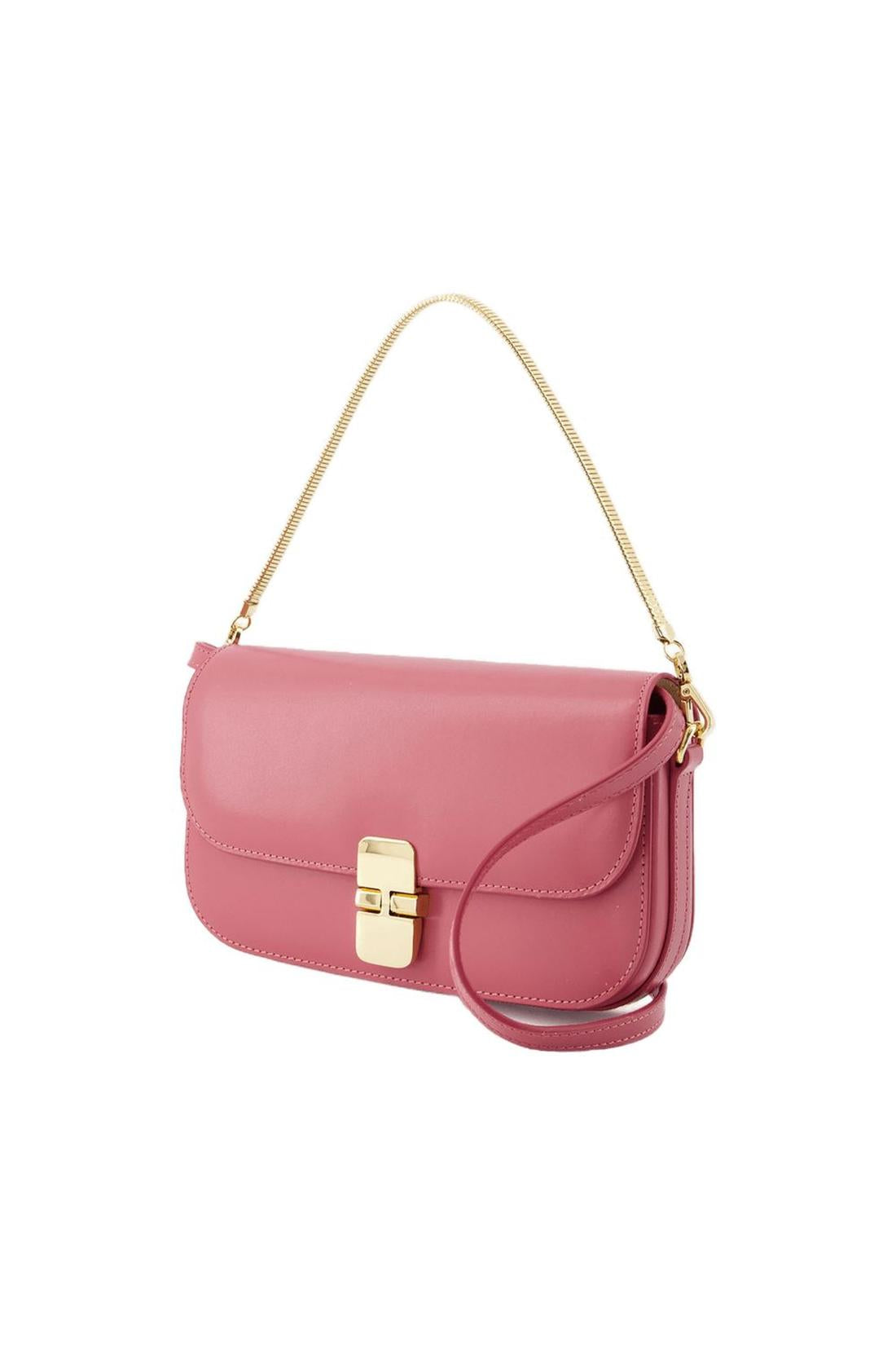 A.P.C.-Grace Chain Schultertasche - A.P.C. - Leder - Pink-Taschen-Black-Deal-Outlet-by-ARCHIVIST