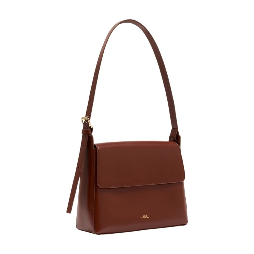 Umhängetasche „Virginie Flap“ – A.P.C. – Leder – Braun